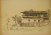 1953 - Baita con alberi a Moso di Sesto